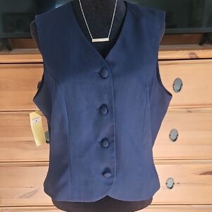 Navy Blue Buttoned Vest